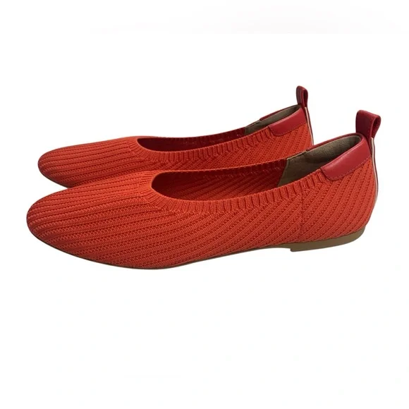 Everlane The Day Glove Flat Bright Red Knit Size 9 | Minimalist Flat - Picture 2 of 8